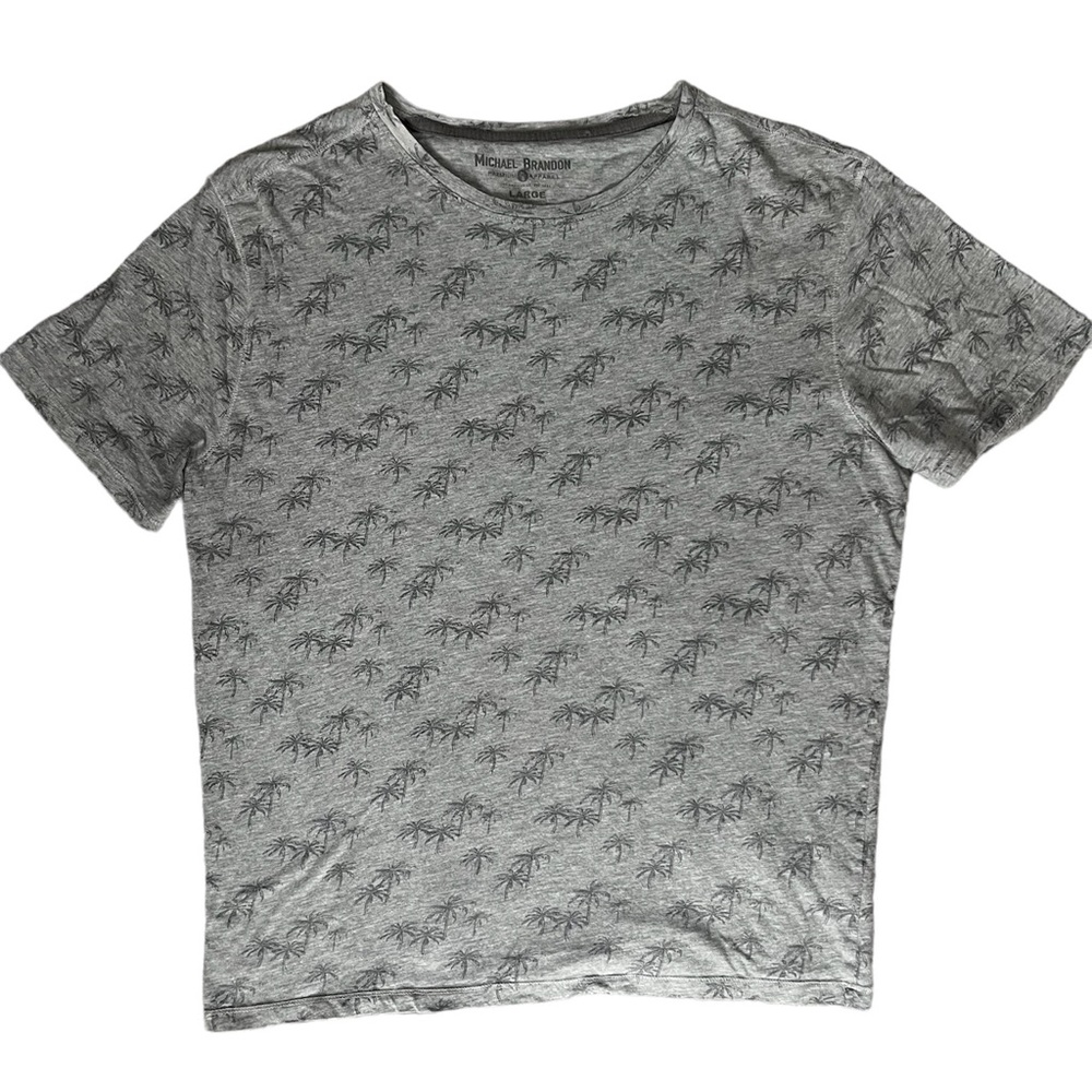 Michael Brandon Palm Tree Tee Shirt Large